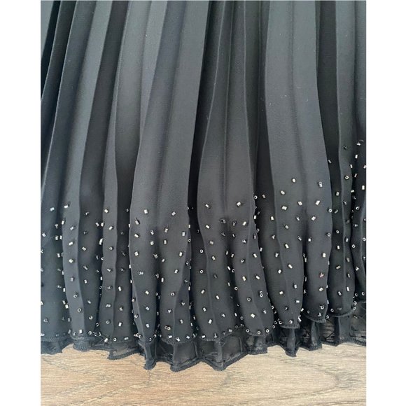 Holiday/NYE skirt!! - Lucian Matis pleated skirt with beaded trim - Picture 5 of 7